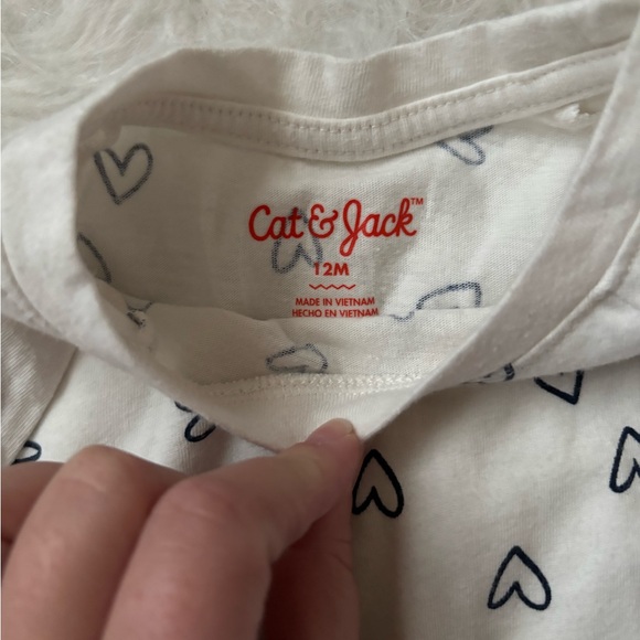 Cute Girly Pairing- Baby Denim Skort & Navy Heart Tip - Picture 4 of 4